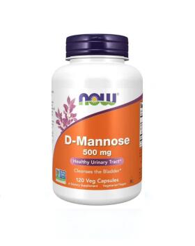 NOW Foods D-Mannose 500 mg, 120 kaps.
