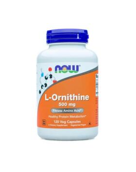 NOW Foods L-Ornithine 500 mg, 120 kaps.