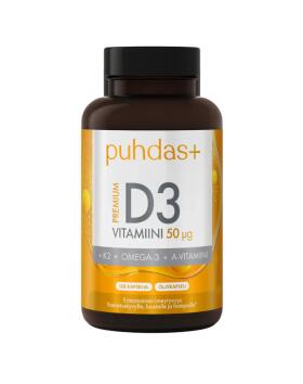 Puhdas+ Premium D3-vitamiini, 50 µg