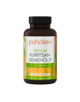 Puhdas+ Premium Kurpitsansiemenöljy + E-vitamiini, 90 kaps.