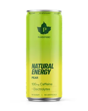 Puhdistamo Natural Energy Drink, 330 ml, Pear
